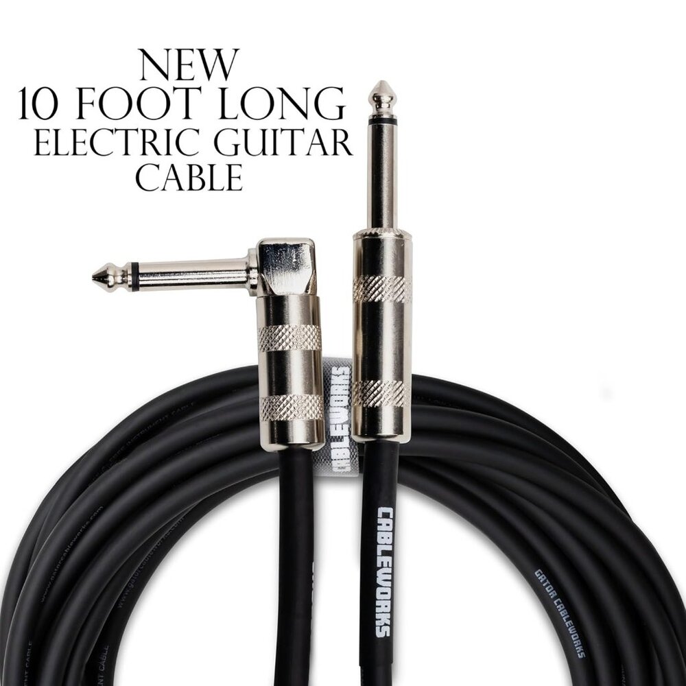 NEW 10' Electric Guitar Cable Cableworks By Gator Cases Backline Series Standard